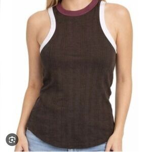 We The Free Dark Brown Tank Top